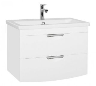 Тумба под раковину STYLE LINE ЛС-000010037  "Жасмин 2" (2 ящ.), Комо 80, Люкс белая, PLUS